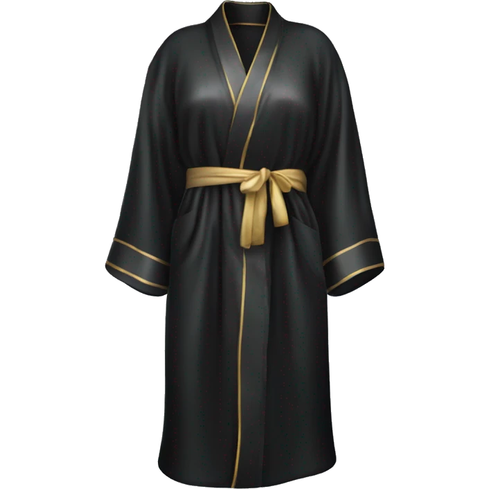 Luxury black silky robe emoji
