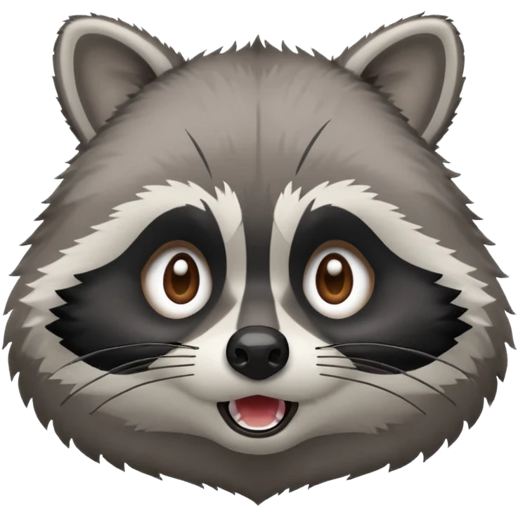 Create emojis from a picture with a raccoon's face. Different emotions, with the addition of paws emoji