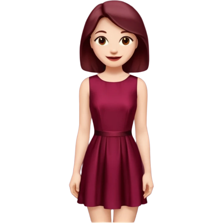 burgundury short dress emoji