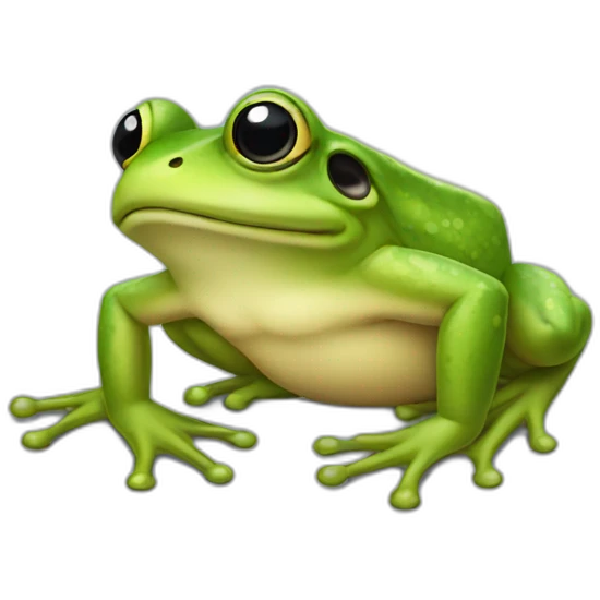 a frog with a mustach emoji