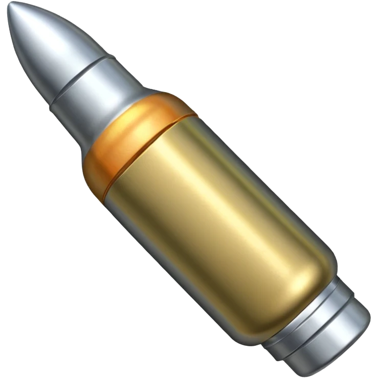 a single bullet sligly ratated to the right side emoji