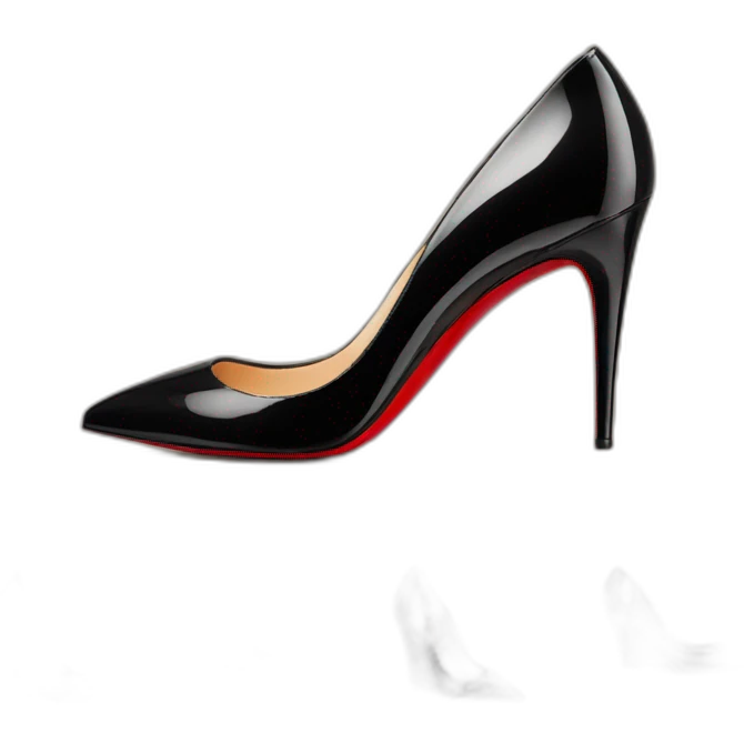 One WEDGE heel LOUBOUTIN black PATENT emoji