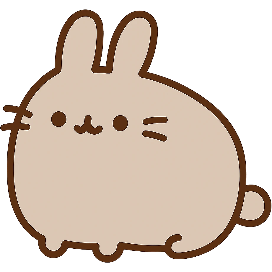 pusheen-style bunny emoji