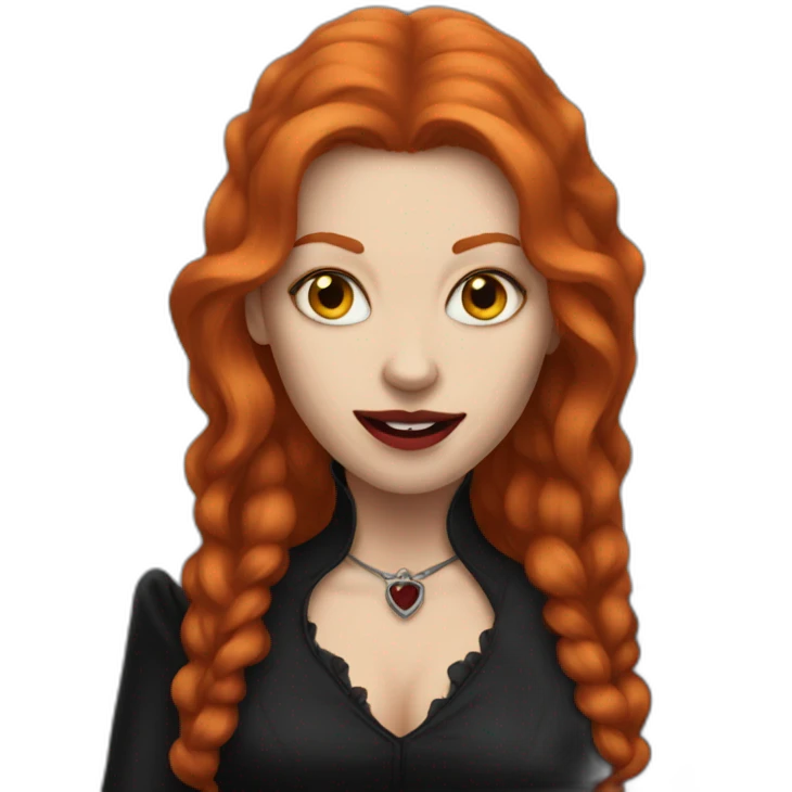 Woman vampire ginger emoji
