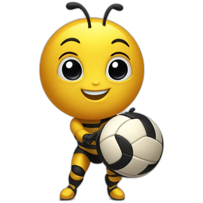 Bee playing volleyball emoji