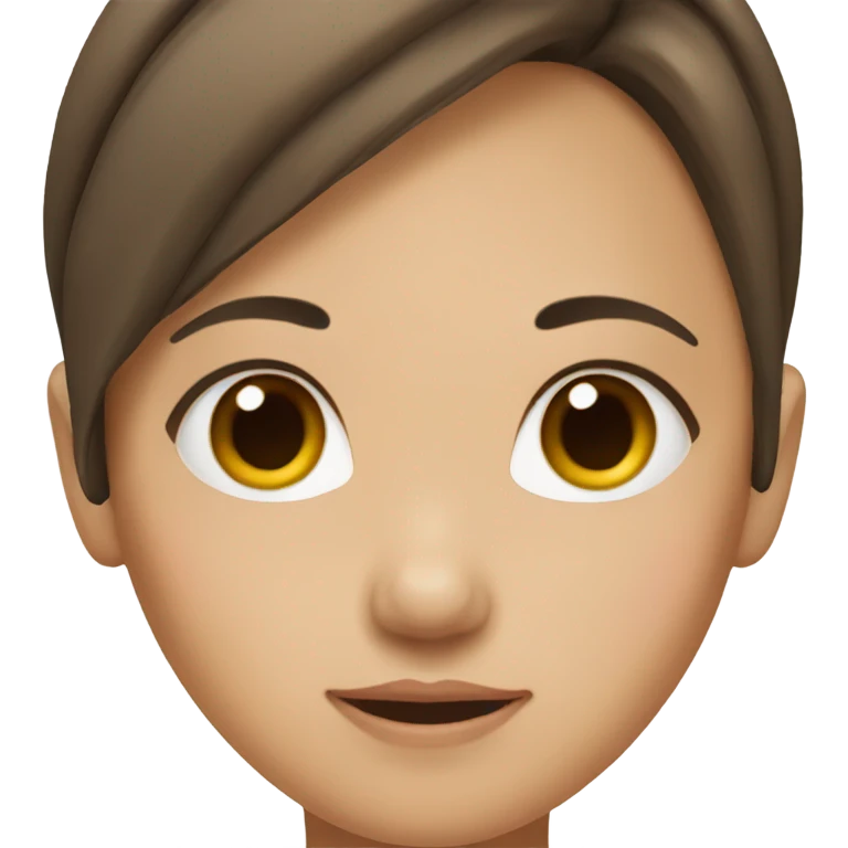 Girl with brown hair wasian  emoji