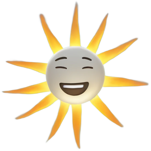 Sun shinning in the sky emoji