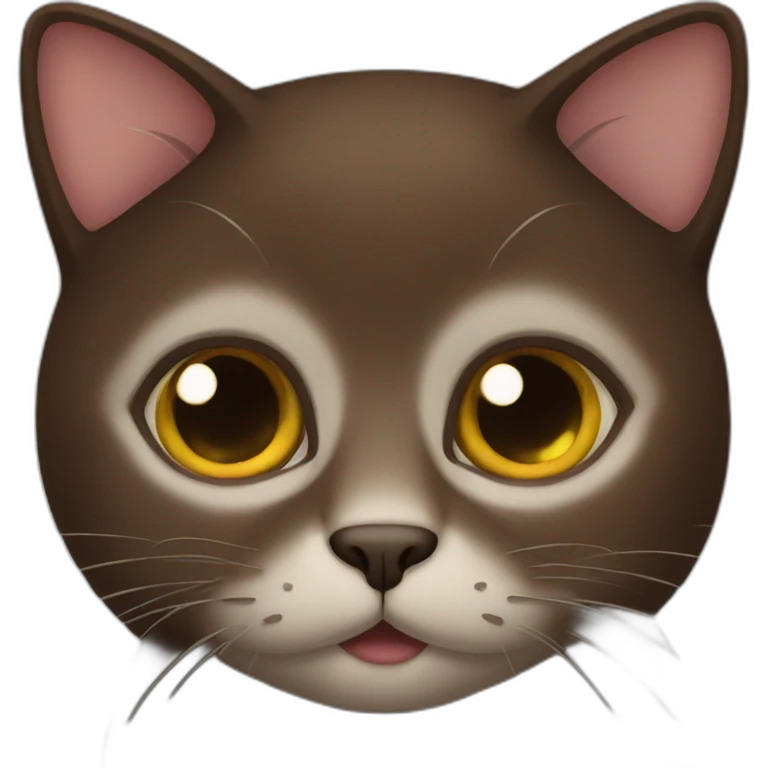 dark brown cat emoji