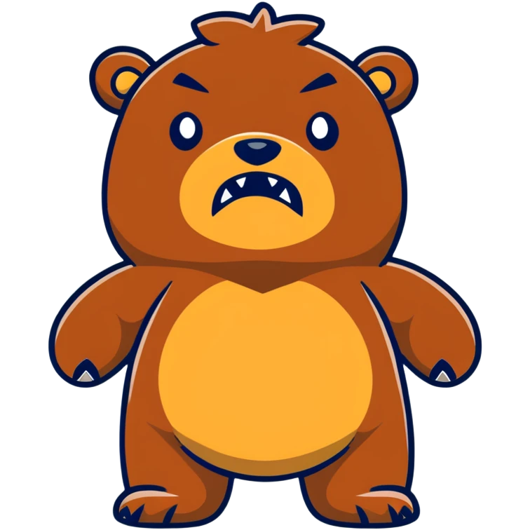 Evil bear emoji