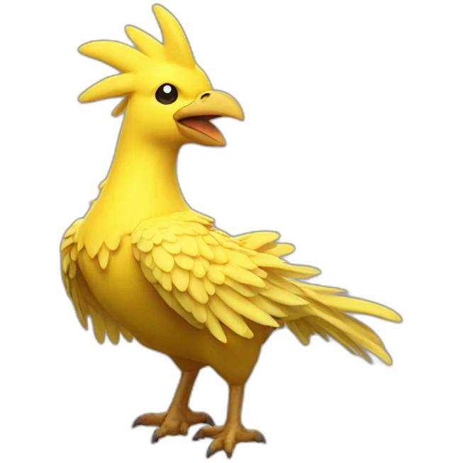 Chocobo wave emoji