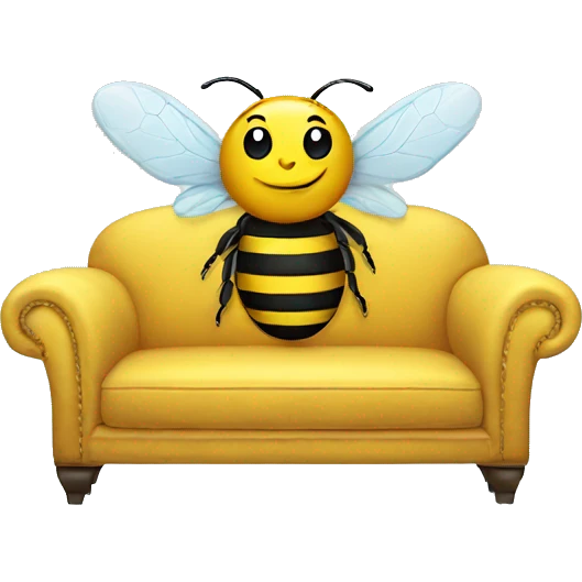 Bee on a sofa emoji
