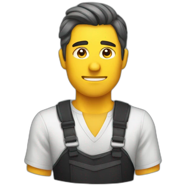 hombre con rayo emoji