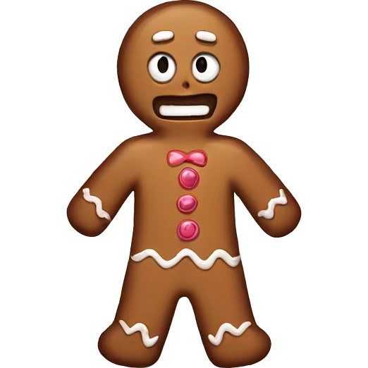 Gingerbread psycho emoji