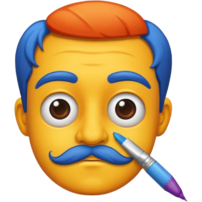 caricature style paint emoji