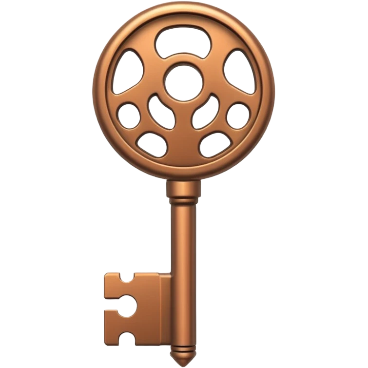 bronze key cyber emoji