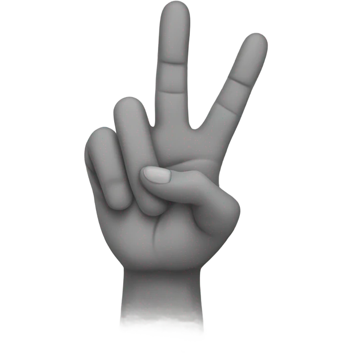 Peace sign with tongue emoji
