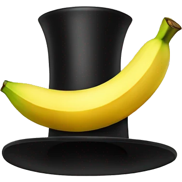 Banana with a top hat emoji