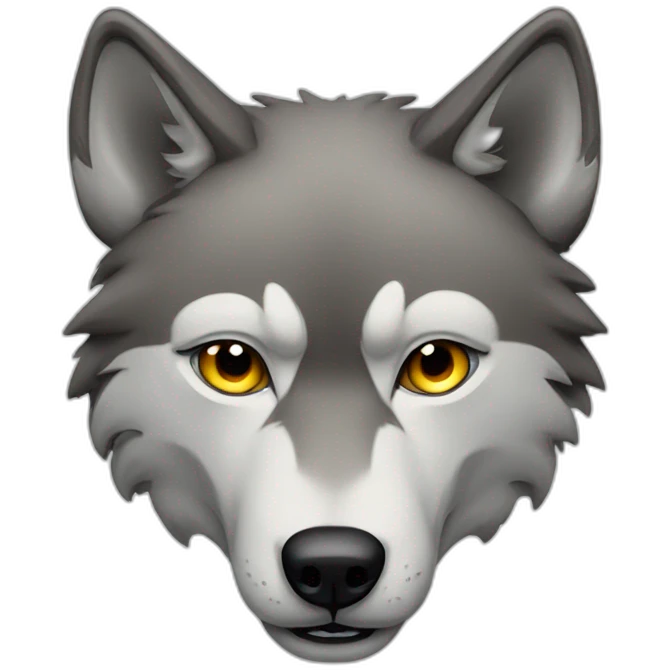 Wolf with one eye closed emoji