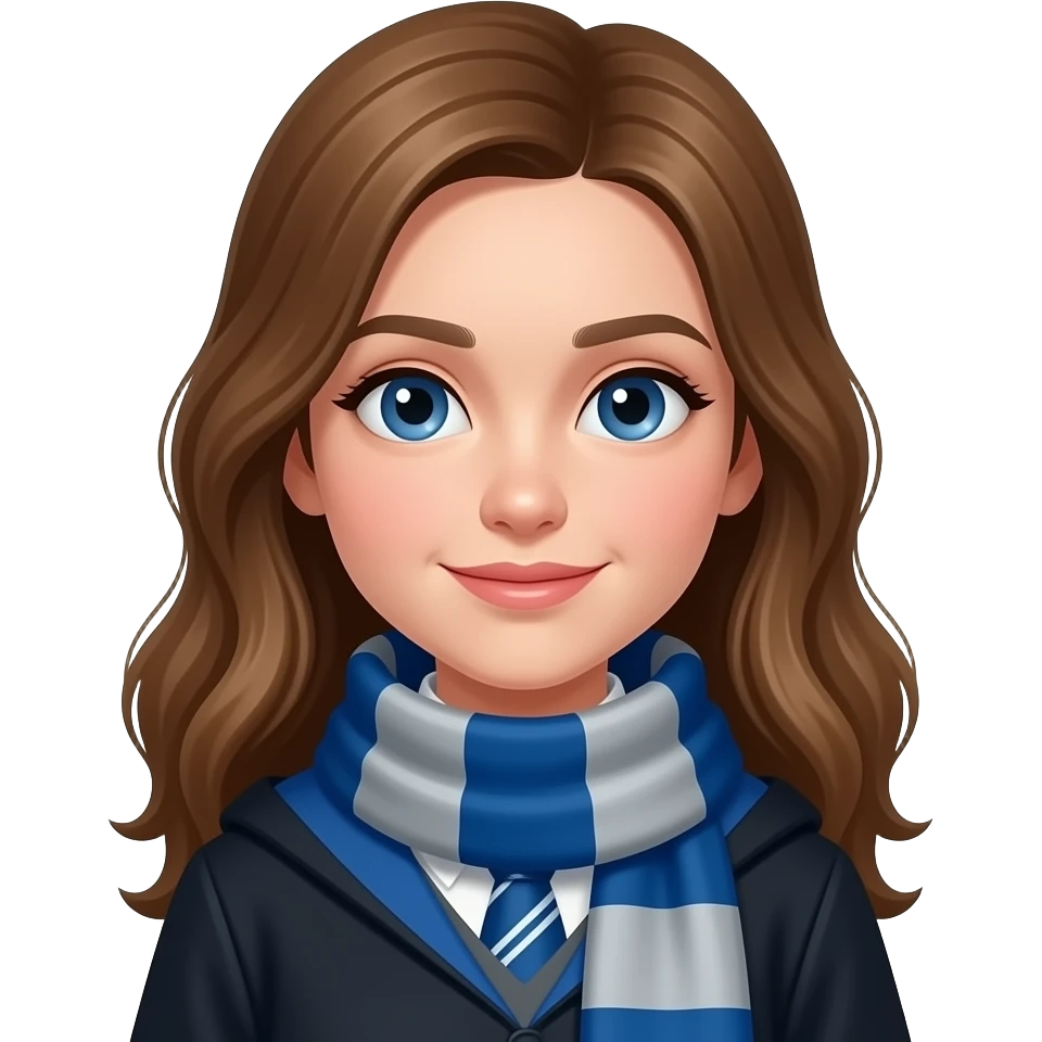 a girl with ravenclaw emoji