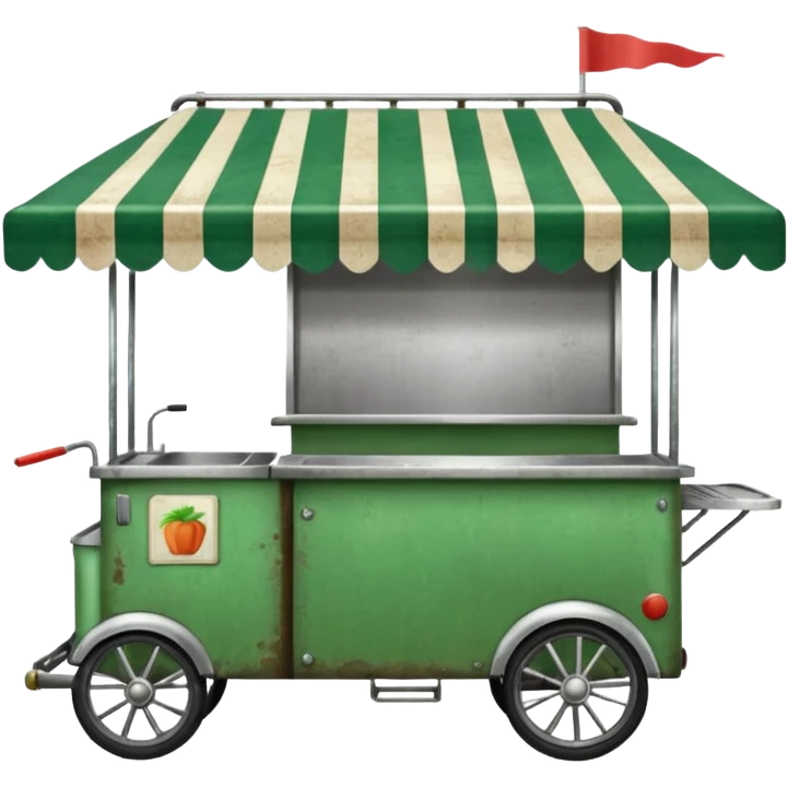 green food cart. emoji