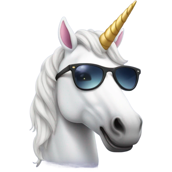 Unicorn wearing sunglasses  emoji
