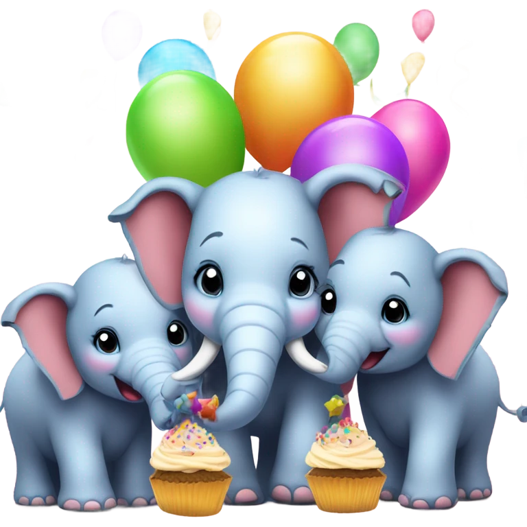 Squishy elephant party emoji