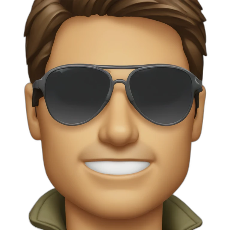 tom cruise with sunglasses　of top gun emoji
