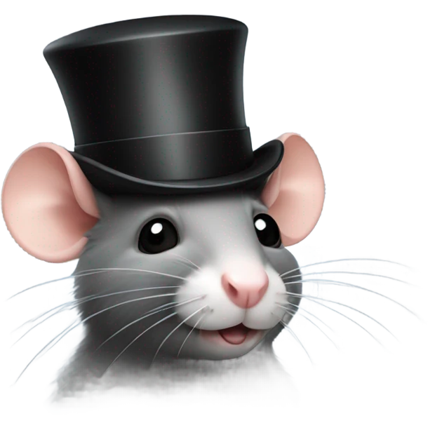 Rat in a top hat emoji