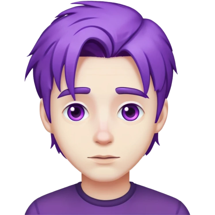 Guy with purple hair emoji