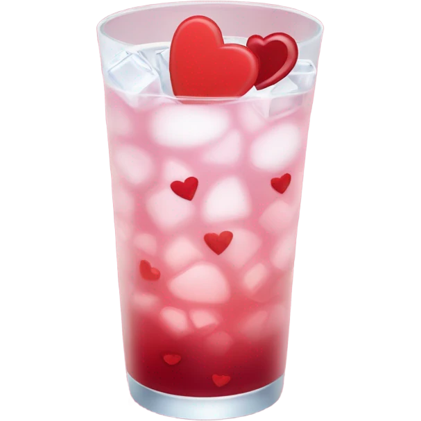 valentines themed iced americao emoji