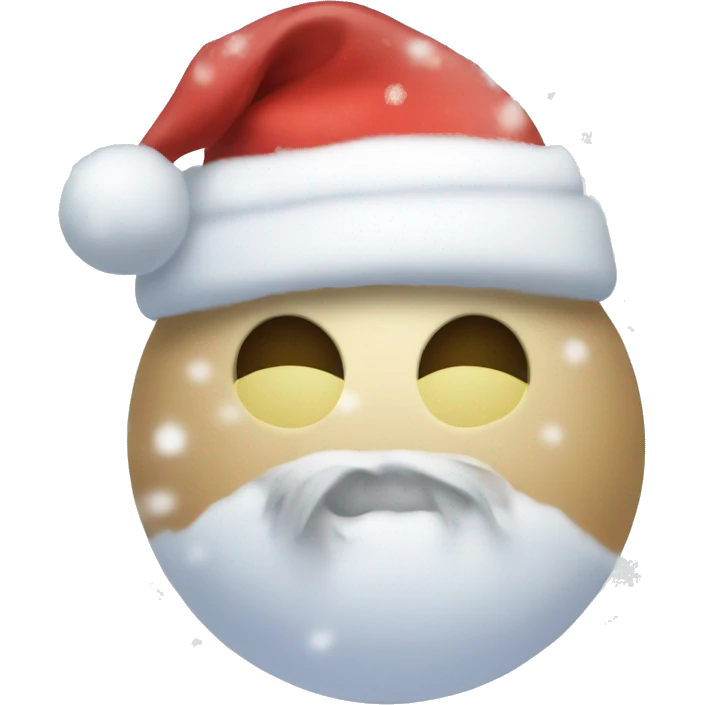 Snowball with a christmas hat emoji