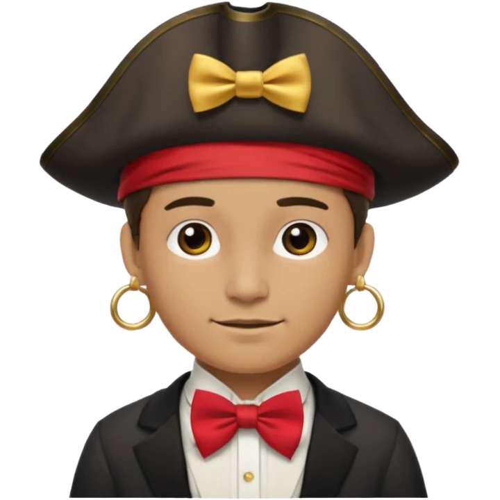 pirate with bow tie emoji
