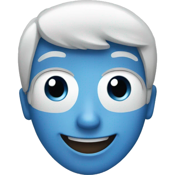 blue smiled smile emoji