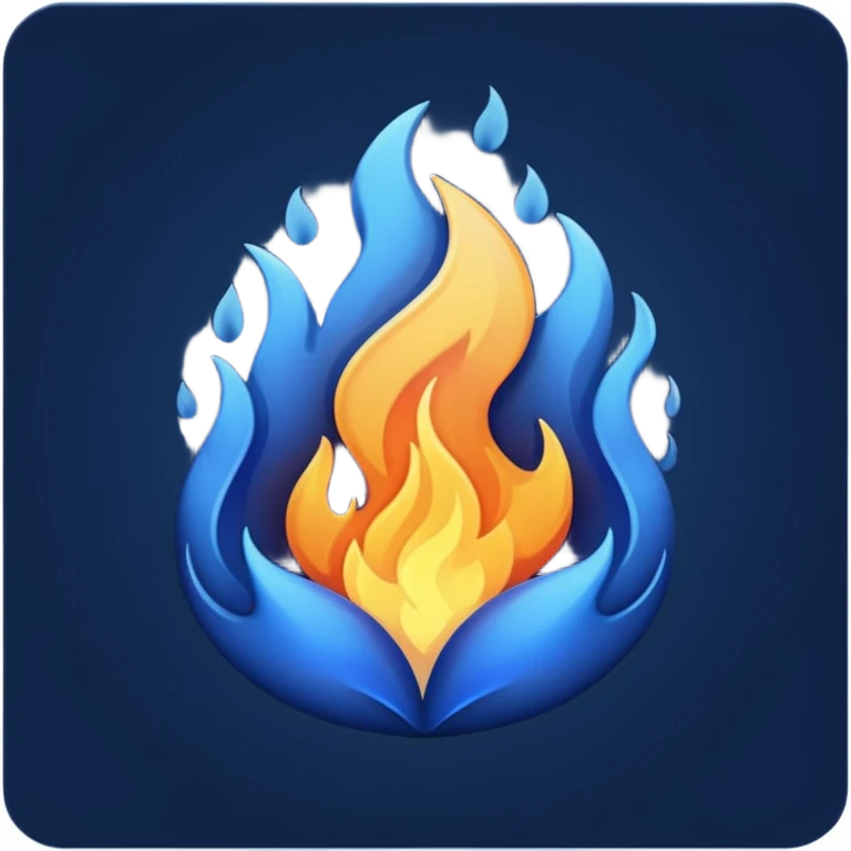 can you make me a dark blue fire emoji that i can just copy and past pls emoji