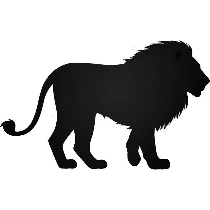 Lion silhouette emoji