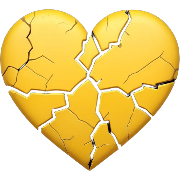 Yellow broken heart emoji emoji