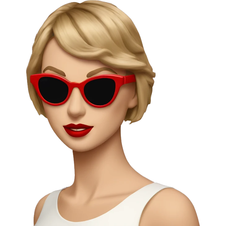 taylor swift red cateye sunglasses emoji