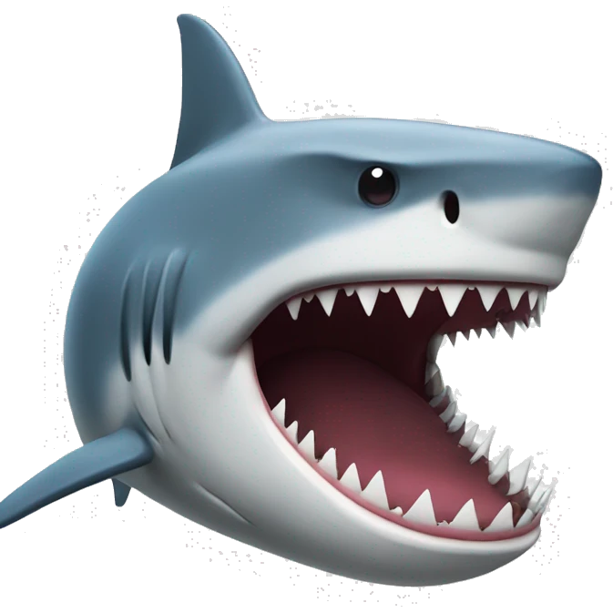 Shark with cown emoji