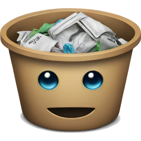 alien in the trash emoji