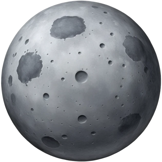 Mercury is a round planet emoji