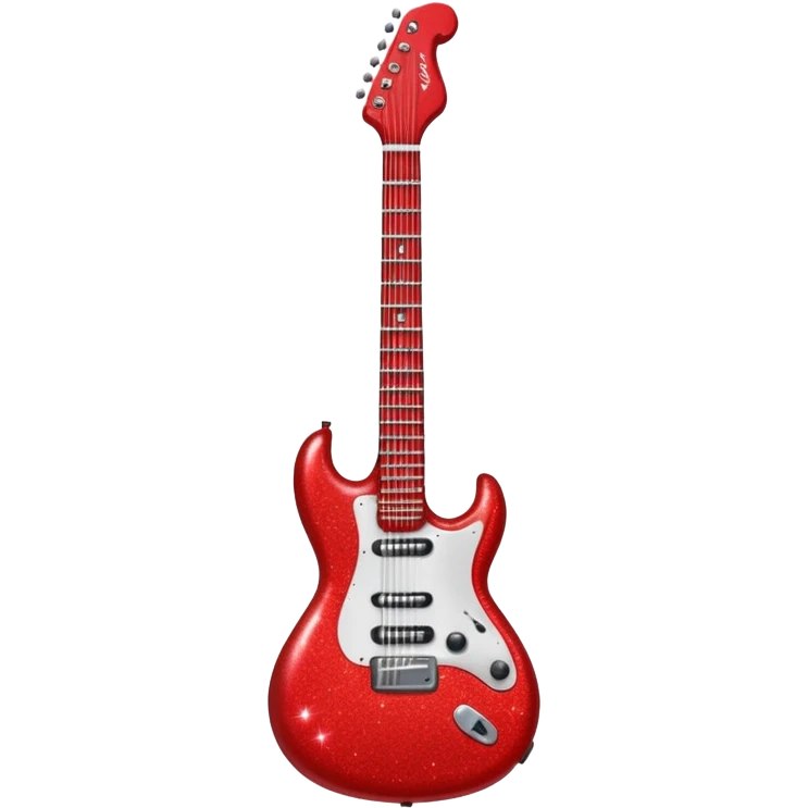 red glitter guittar emoji
