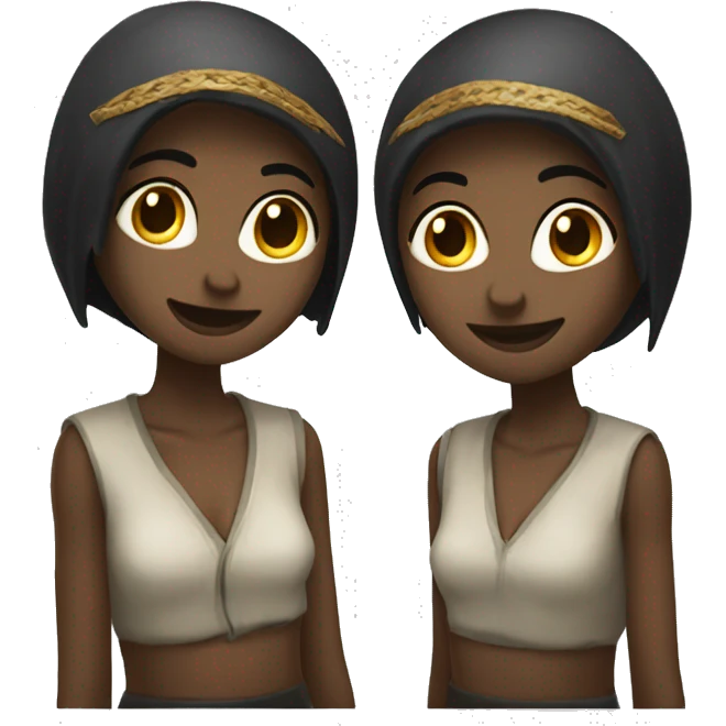 Two lesbian girls on the tekhno party  emoji