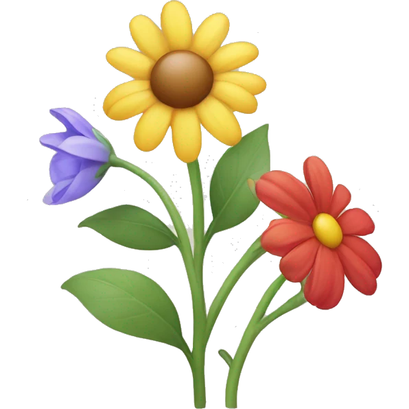 Two different flowers emoji
