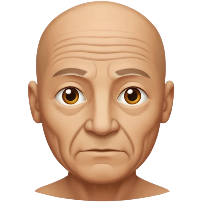 ancient man bold head emoji