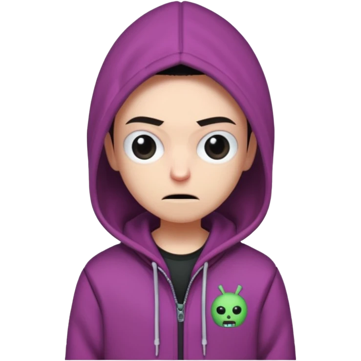 Joe Bart the YouTuber wearing a Gir from invader Zim hoodie. emoji