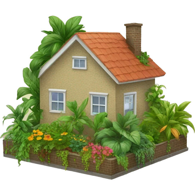 house full of plants emoji