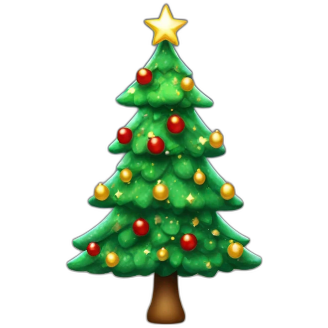 Sapin de Noël scintillant emoji