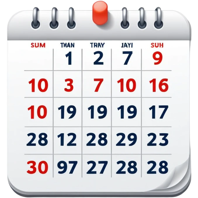 calendar with 36 number emoji