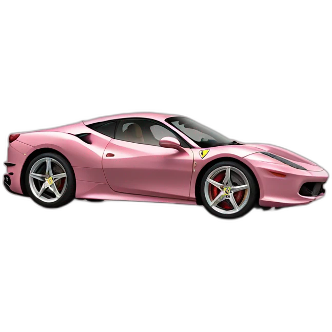 Ferrari de couleur rose emoji
