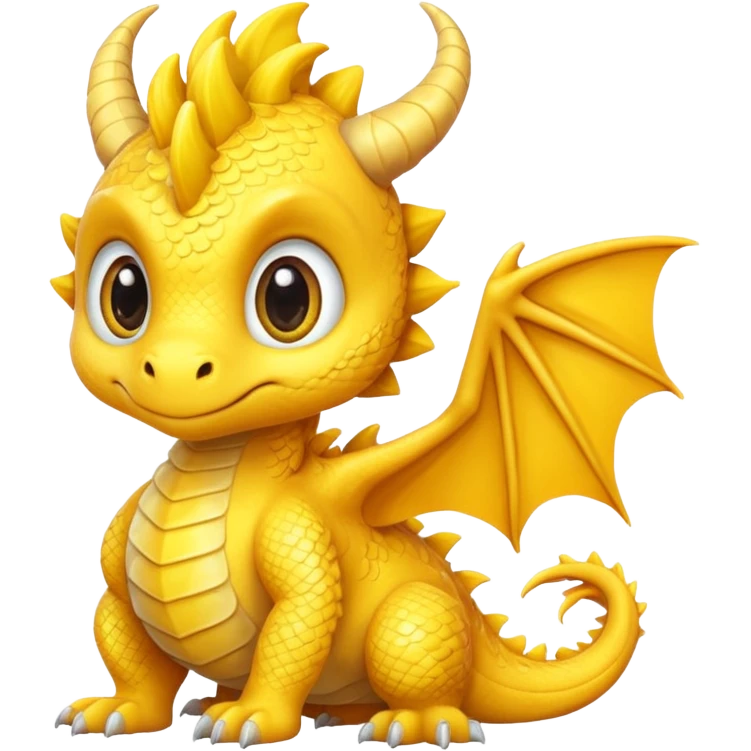 Cute yellow dragon emoji